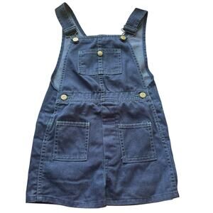 Montgomery Ward Vtg 70s 80s Bib Overall Shorts Sz 5 Kids Blue Denim Farm Boys